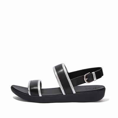 Fitflop BARRA Metallic Back-Strap Sandalen Dames Zwart | WKY903645