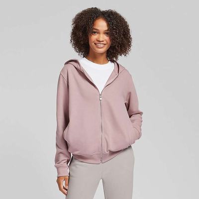 Fitflop BASIC THREADS Full Zip Hoodie Dames Roze | MGO453621