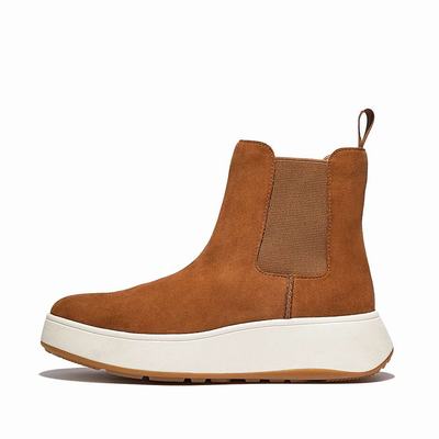 Fitflop F-MODE Suede Flatform Laarsjes Dames Lichtbruin | GZB357142