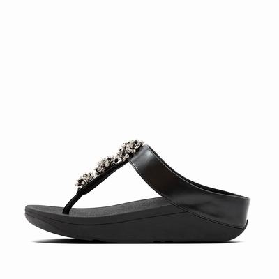 Fitflop GALAXY Toe-Thongs Sandalen Dames Zwart | FJQ854706