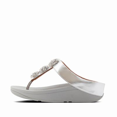 Fitflop GALAXY Toe-Thongs Sandalen Dames Zilver | IUP546908