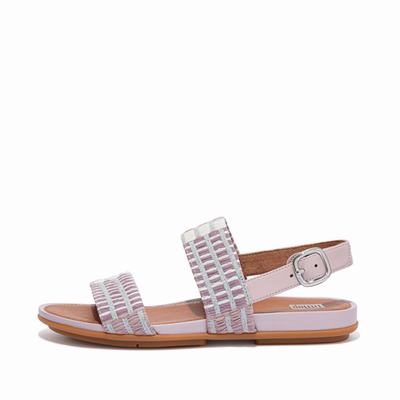 Fitflop GRACIE Art-Denim Backstrap Sandalen Dames Roze | QHZ275106