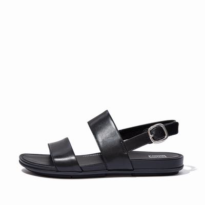 Fitflop GRACIE Leather Back-Strap Sandalen Dames Zwart | LTA169728