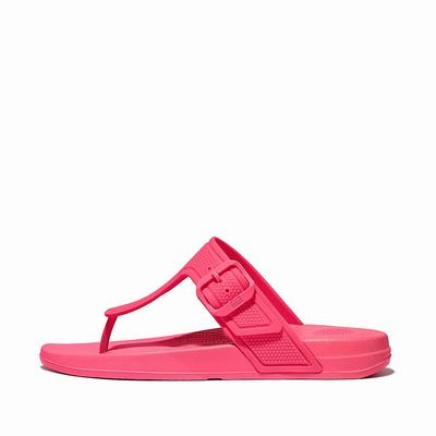 Fitflop IQUSHION Adjustable Buckle Teenslippers Dames Roze | IAF904657