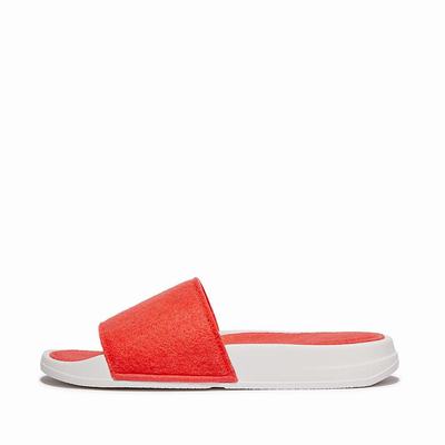 Fitflop IQUSHION E01 Neon Felt Badslippers Dames Oranje | WTV106859