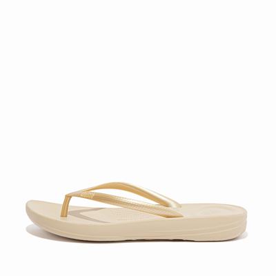 Fitflop IQUSHION Ergonomic Teenslippers Dames Goud | LDO807391