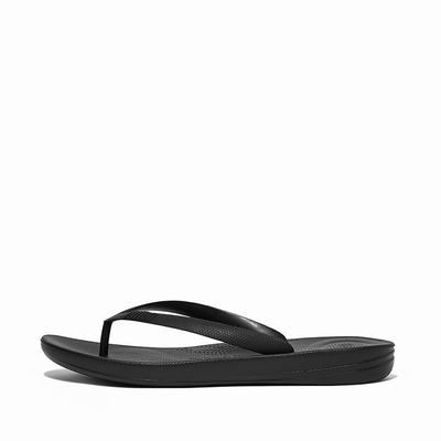 Fitflop IQUSHION Ergonomic Teenslippers Heren Zwart | PNL139627