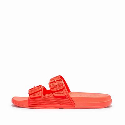 Fitflop IQUSHION Two-Bar Buckle Badslippers Dames Oranje | XVG648725