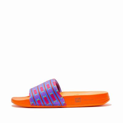 Fitflop IQUSHION X Yinka Ilori Water-Resistant Badslippers Dames Blauw | CLZ968732