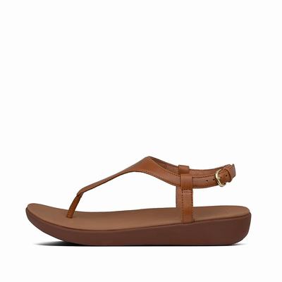 Fitflop LAINEY Leather Back-Strap Sandalen Dames Lichtbruin | QXM892634