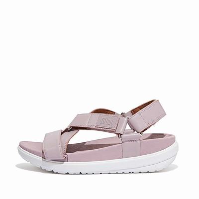 Fitflop LOOSH Leather Cross-Strap Sandalen Dames Roze | MLZ312489