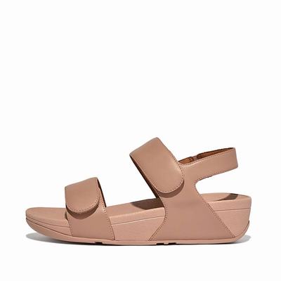 Fitflop LULU Adjustable Leather Sandalen Dames Beige | LTJ259831