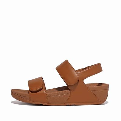 Fitflop LULU Adjustable Leather Sandalen Dames Lichtbruin | TKG948652