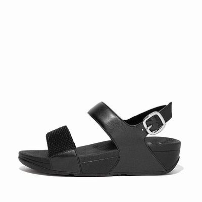 Fitflop LULU Crystal Back-Strap Sandalen Dames Zwart | JZM645718