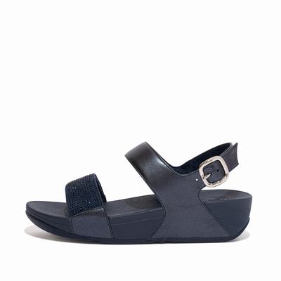 Fitflop LULU Crystal Back-Strap Sandalen Dames Donkerblauw | PZJ052417