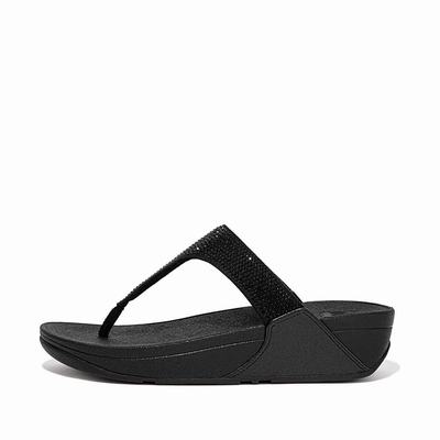 Fitflop LULU Crystal Toe-Post Sandalen Dames Zwart | LZY710458