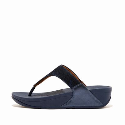 Fitflop LULU Glitz Toe-Post Sandalen Dames Donkerblauw | DHN346875