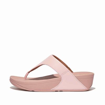 Fitflop LULU Leather Toe-Post Sandalen Dames Roze | YWA631742