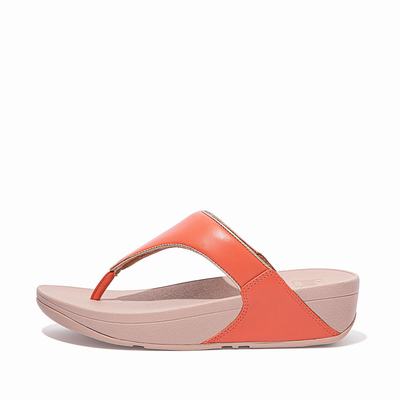 Fitflop LULU Pop Binding Leather Sandals Sandalen Dames Koraal Roze | ZFS953642