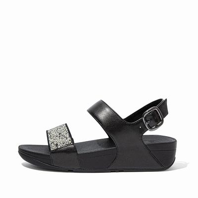 Fitflop LULU Shimmer Back-Strap Sandalen Dames Zwart | KEN240581