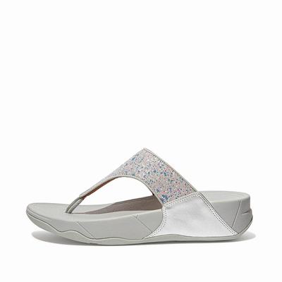 Fitflop LULU Shimmer Toe-Post Sandalen Dames Zilver | KSN034672