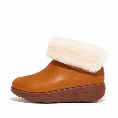 Fitflop MUKLUK SHORTY Waterproof Shearling-Lined Enkellaars Dames Lichtbruin | HJN563927