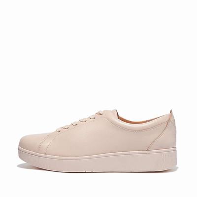 Fitflop RALLY Leather Sneakers Dames Roze | NWZ965147