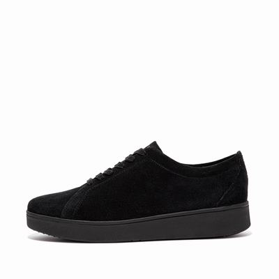 Fitflop RALLY Suede Sneakers Dames Zwart | EVC571938