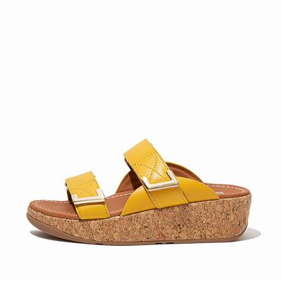 Fitflop REMI Adjustable Slides Sandalen Dames Oranje Geel | JUR391205