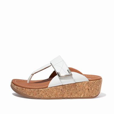 Fitflop REMI Adjustable Toe-Post Sandalen Dames Wit | YFE354809