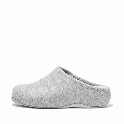 Fitflop SHUV Cushy Felt Clog Slippers Dames Grijs | SJL801523