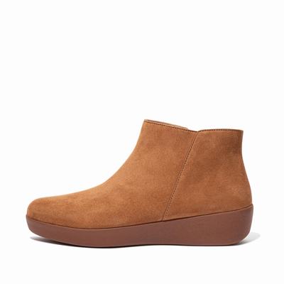 Fitflop SUMI Suede Enkellaars Dames Lichtbruin | ULV892574