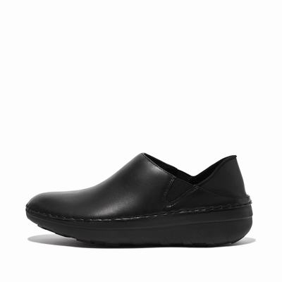 Fitflop SUPERLOAFER Leather Loafers Dames Zwart | SEI317258