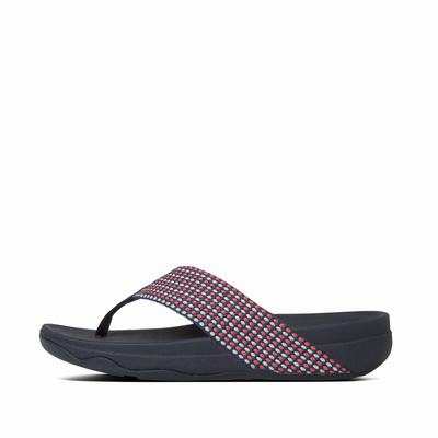 Fitflop SURFA Toe-Post Sandalen Dames Donkerblauw | PLI814960