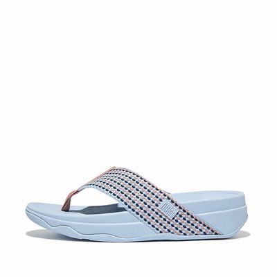 Fitflop SURFA Webbing Toe-Post Sandalen Dames Blauw | COJ907456