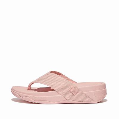 Fitflop SURFA Webbing Toe-Post Sandalen Dames Roze | FGK452083