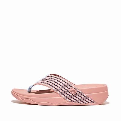 Fitflop SURFA Webbing Toe-Post Sandalen Dames Roze | RDQ892475