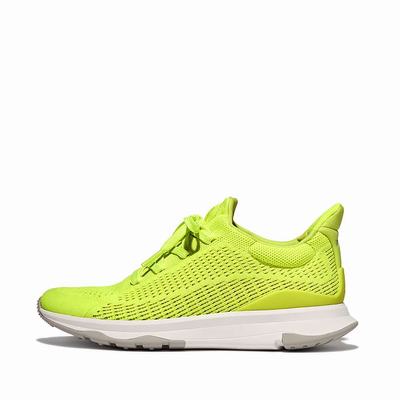 Fitflop VITAMIN FFX Neon Reflective Knit Sports Sneakers Dames Geel | NCE710654