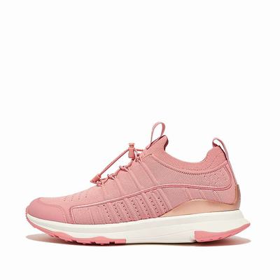 Fitflop VITAMIN FF Metal-Pop Knit Sports Sneakers Dames Roze | ZJK021597