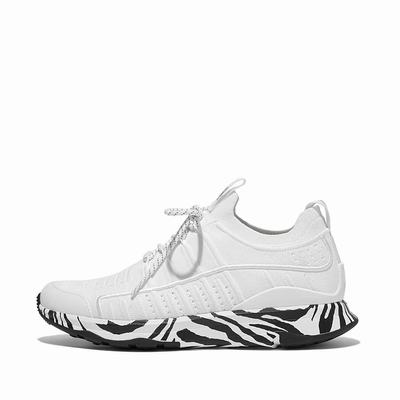 Fitflop VITAMIN FF Zebra Sole Knit Sports Sneakers Dames Wit | NSL132679