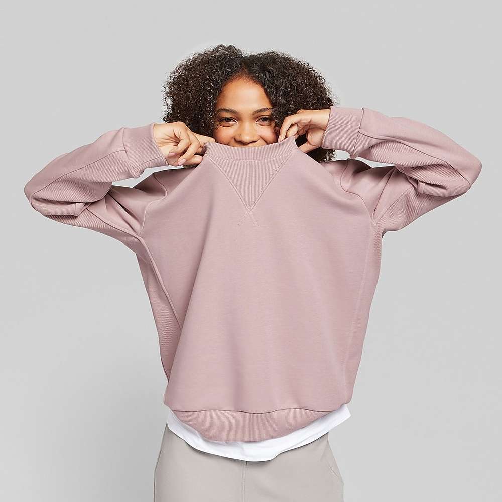 Fitflop BASIC THREADS Crew Sweatshirt Dames Roze | AXQ829605