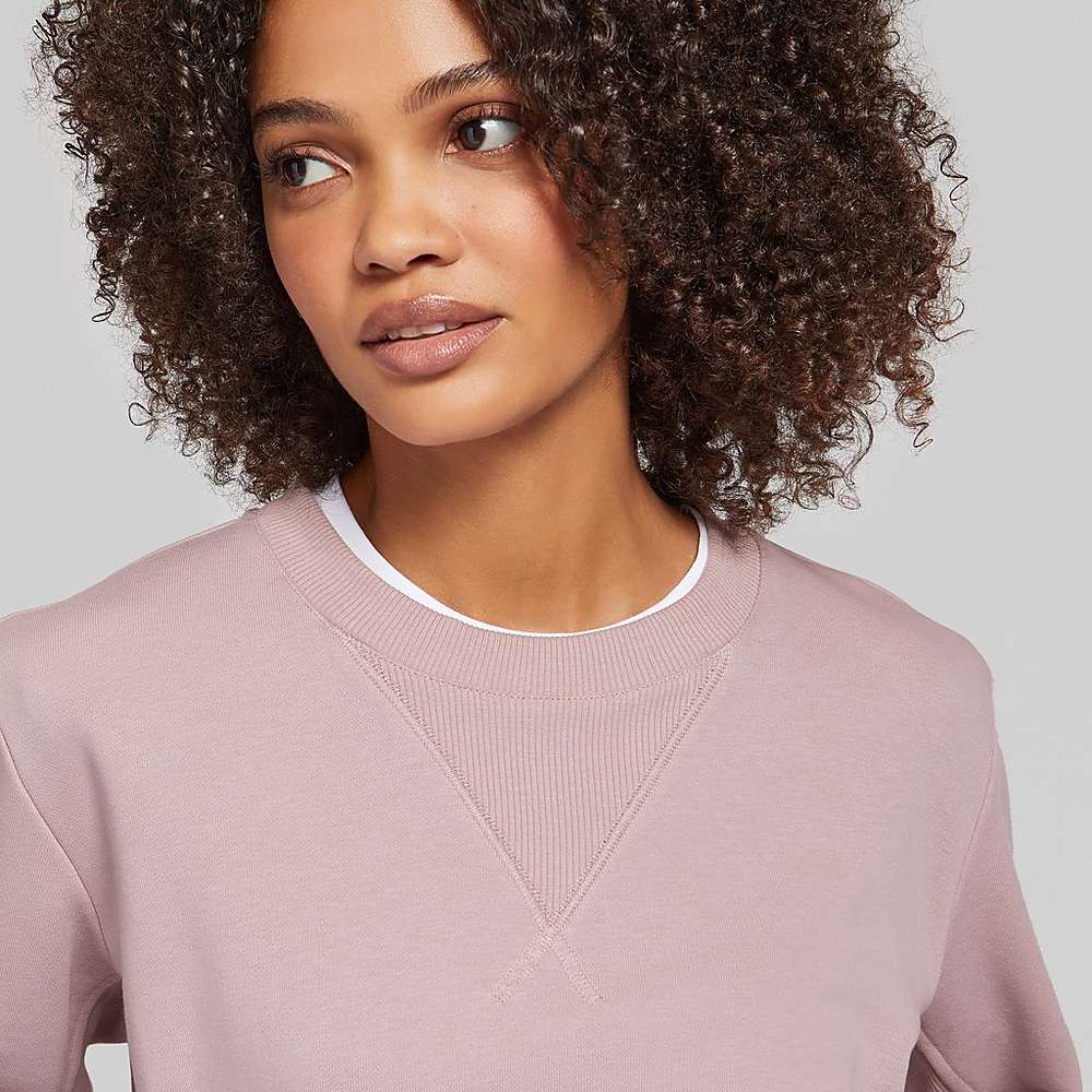 Fitflop BASIC THREADS Crew Sweatshirt Dames Roze | AXQ829605