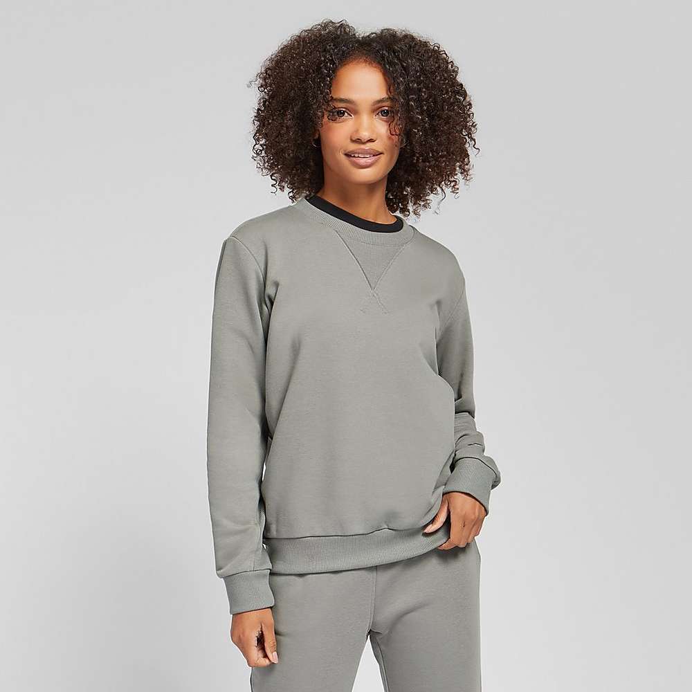 Fitflop BASIC THREADS Crew Sweatshirt Dames Grijs | IWC096235