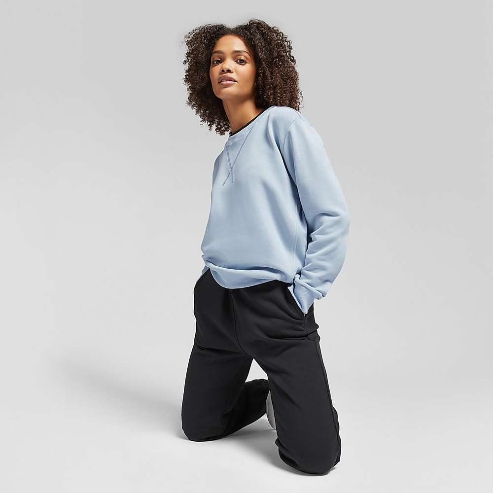 Fitflop BASIC THREADS Crew Sweatshirt Dames Blauw | XGJ582693