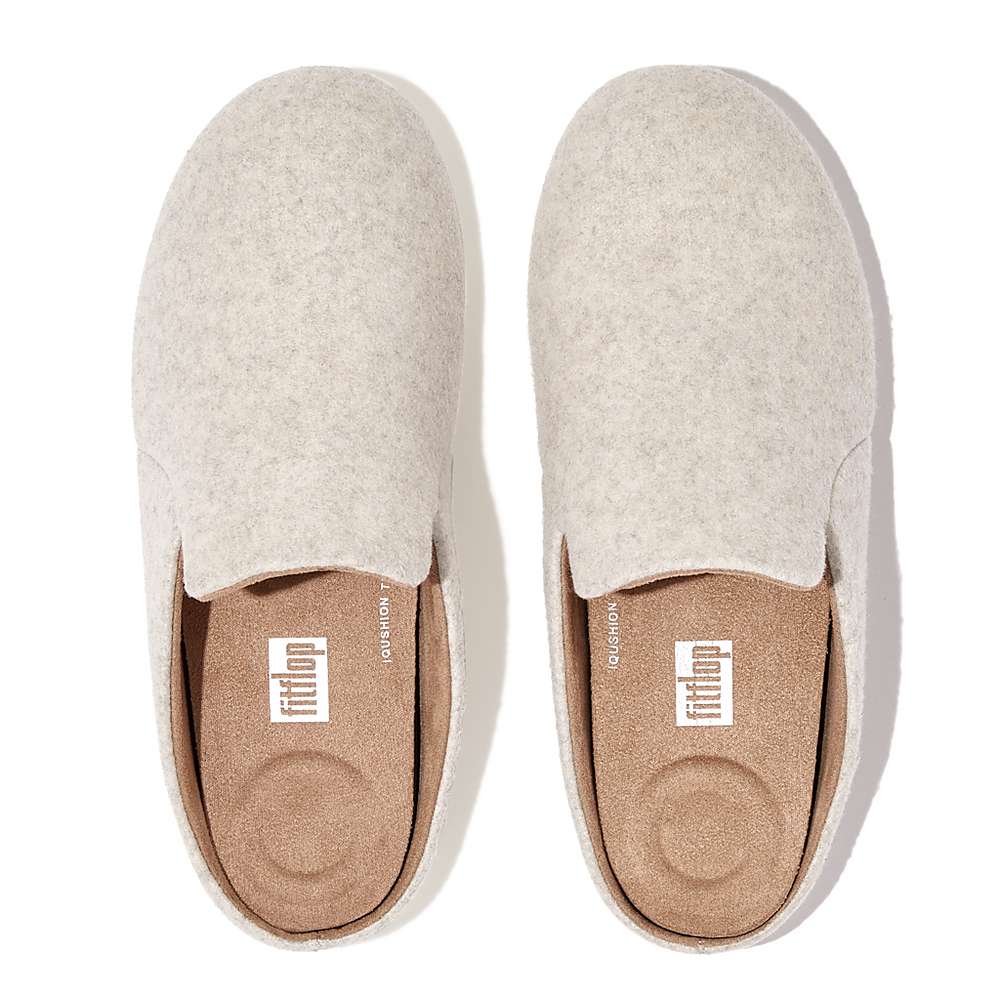 Fitflop CHRISSIE II Haus Felt Slippers Dames Wit | ALU078263