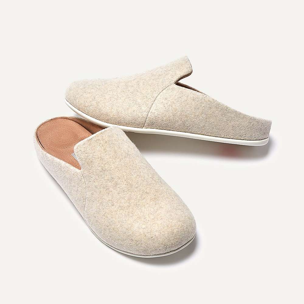 Fitflop CHRISSIE II Haus Felt Slippers Dames Wit | ALU078263