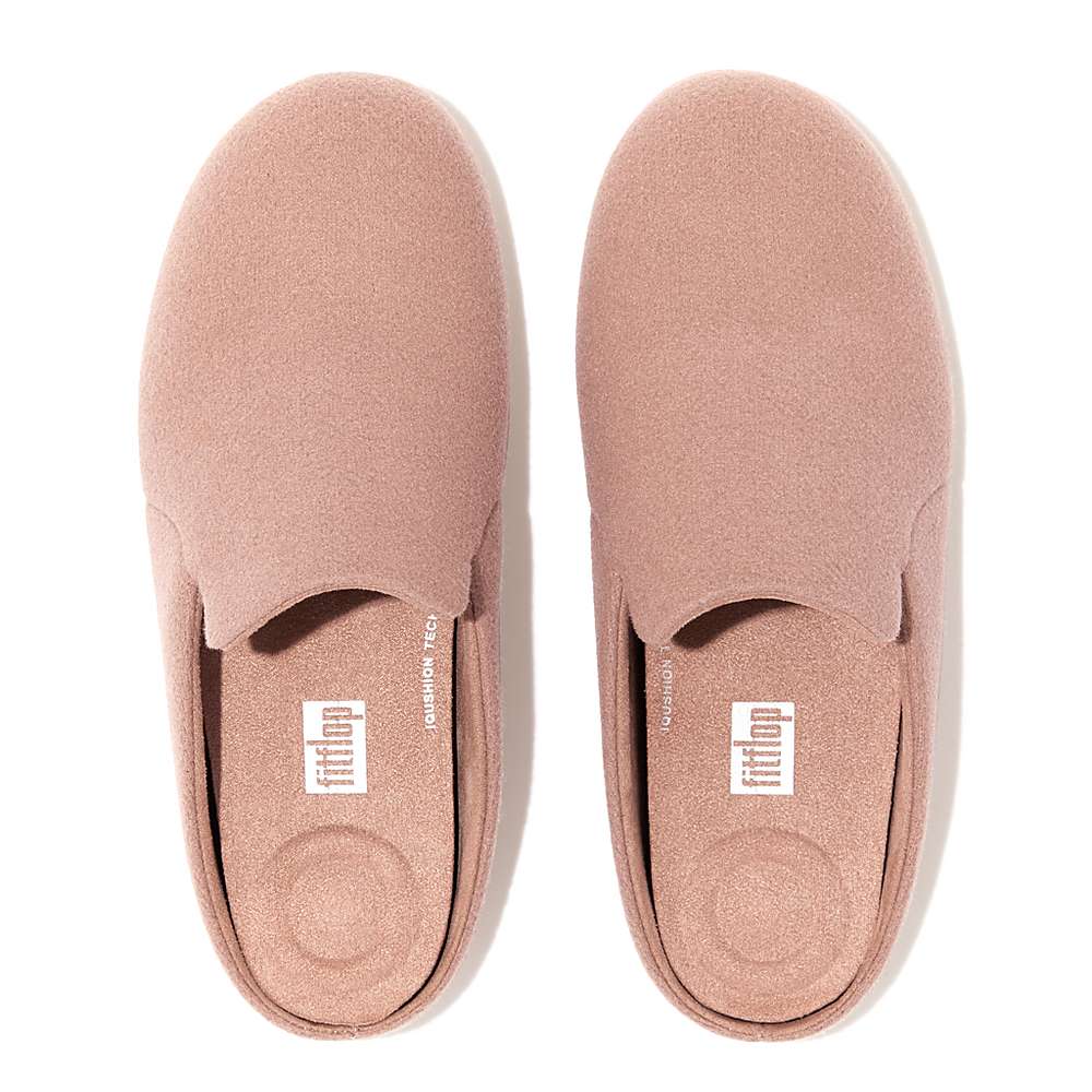 Fitflop CHRISSIE II Haus Felt Slippers Dames Beige | EAU392056