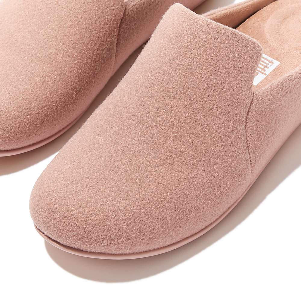 Fitflop CHRISSIE II Haus Felt Slippers Dames Beige | EAU392056