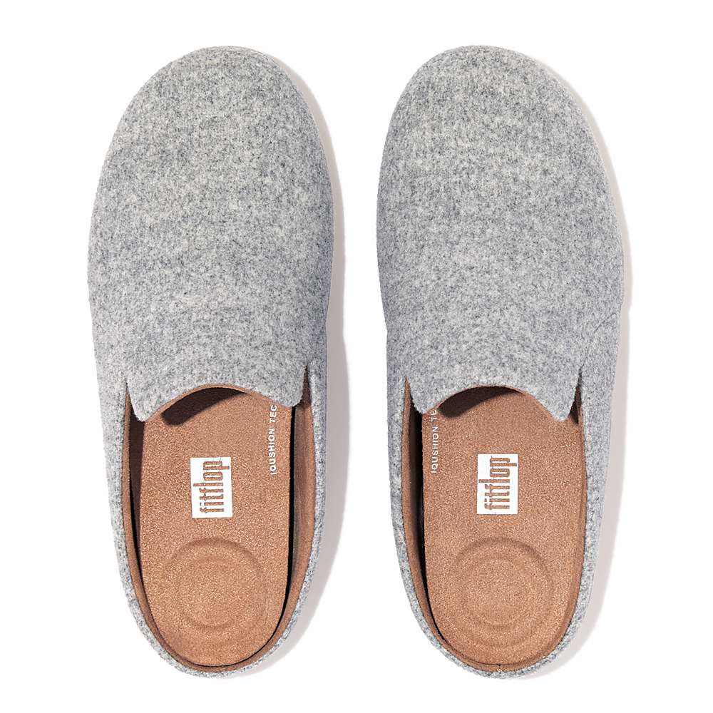 Fitflop CHRISSIE II Haus Felt Slippers Dames Grijs | IDV074563