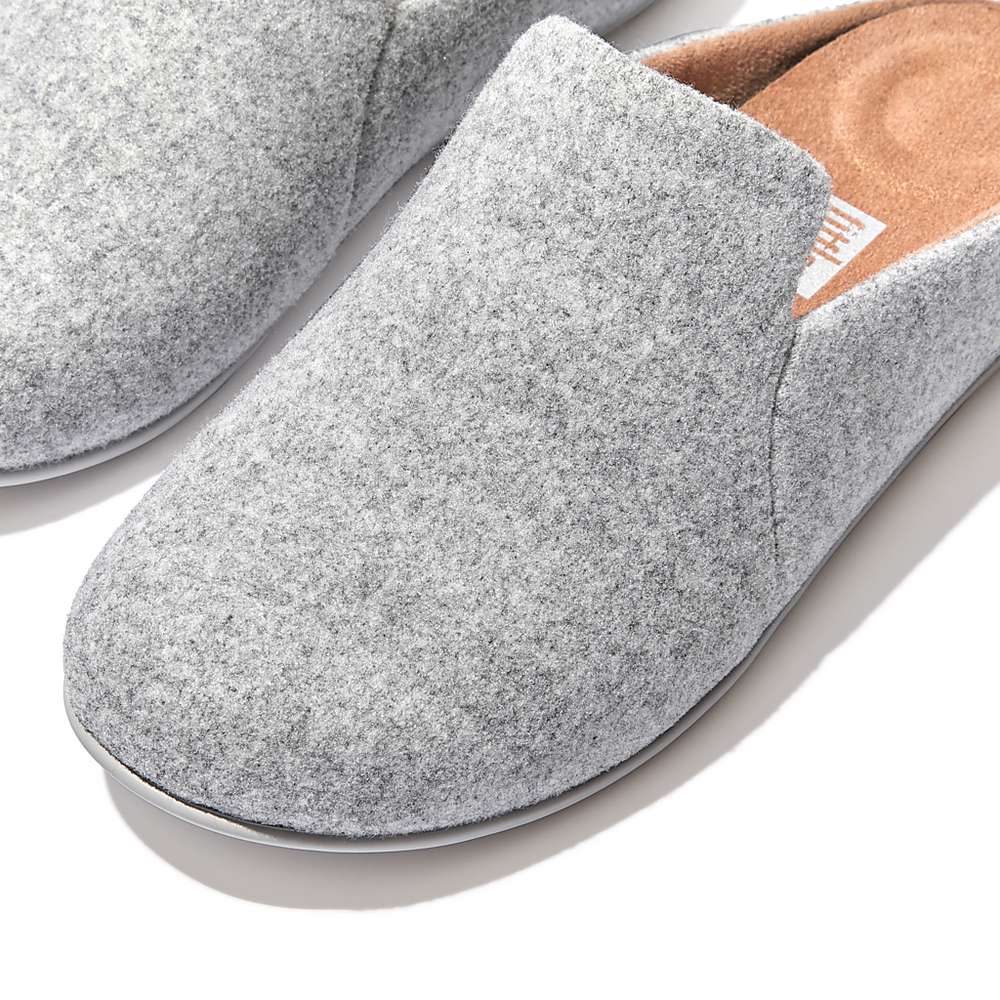 Fitflop CHRISSIE II Haus Felt Slippers Dames Grijs | IDV074563